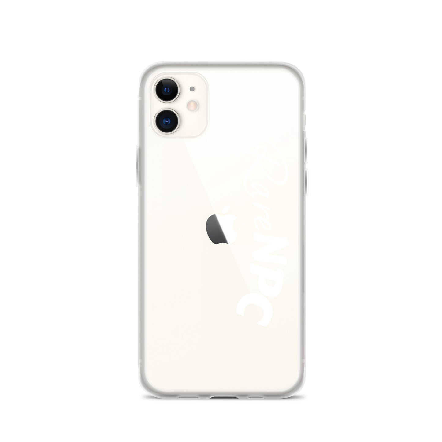 RareNPC iPhone Case - Clear - White Text