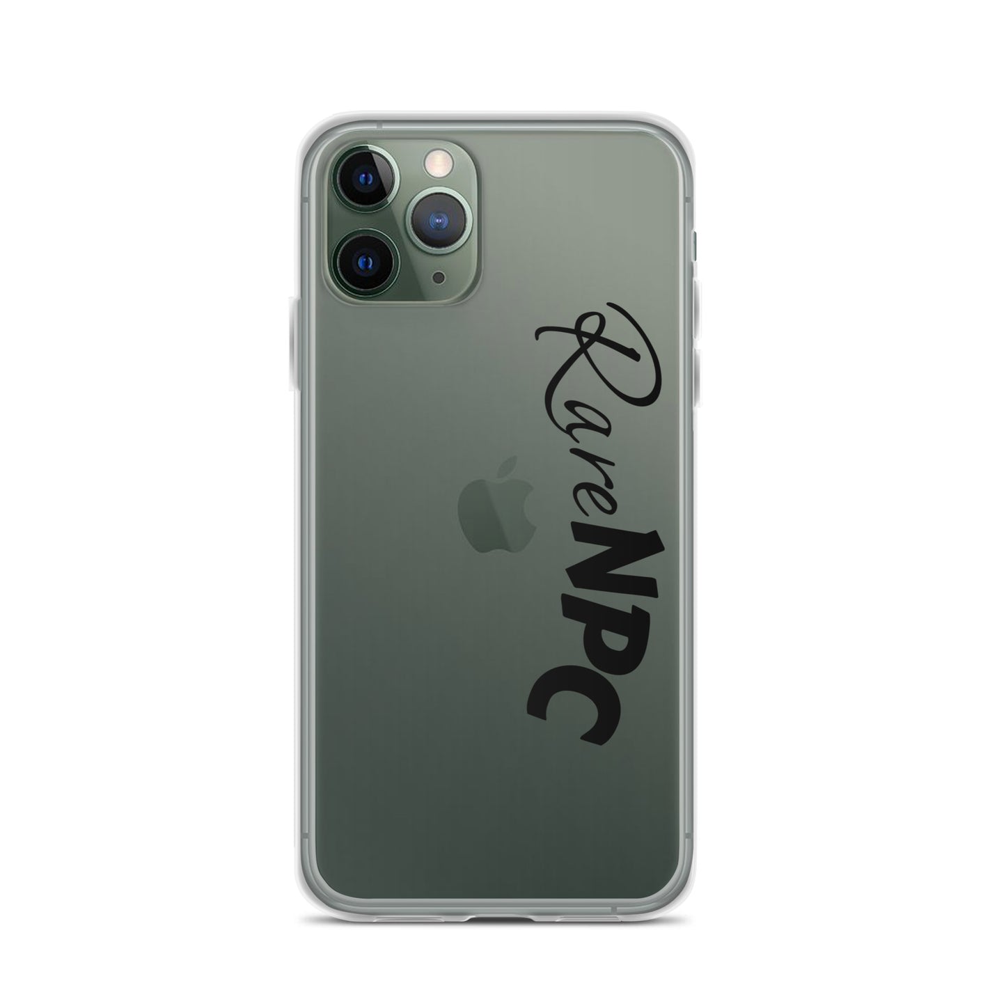 RareNPC iPhone Case - Clear - Black Text