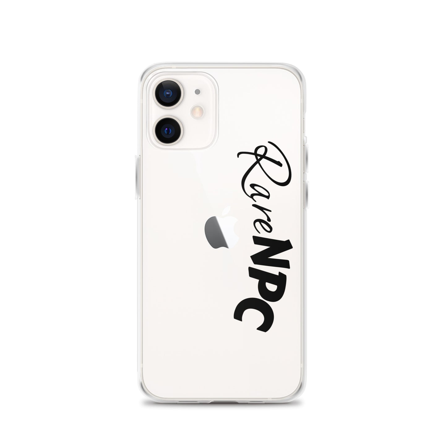 RareNPC iPhone Case - Clear - Black Text