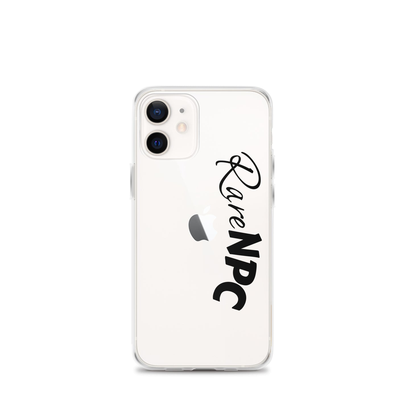 RareNPC iPhone Case - Clear - Black Text