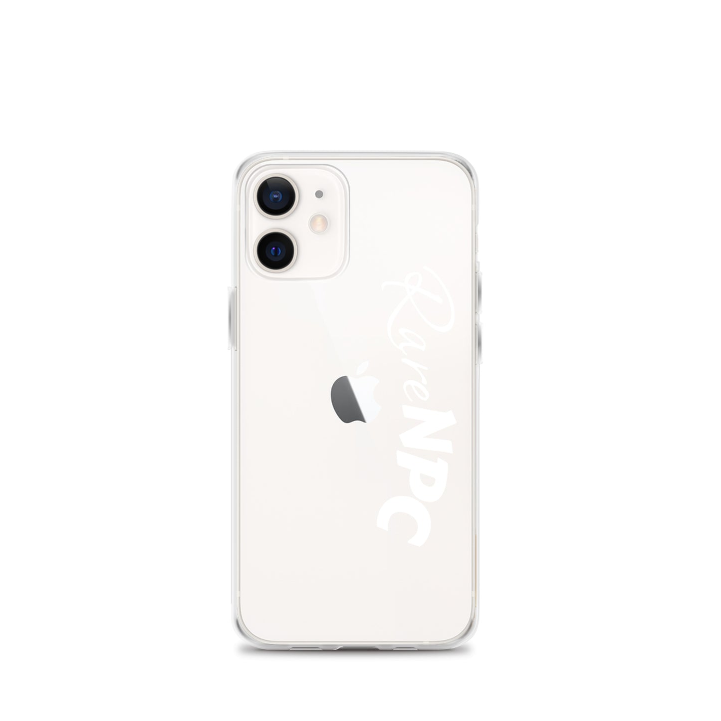 RareNPC iPhone Case - Clear - White Text