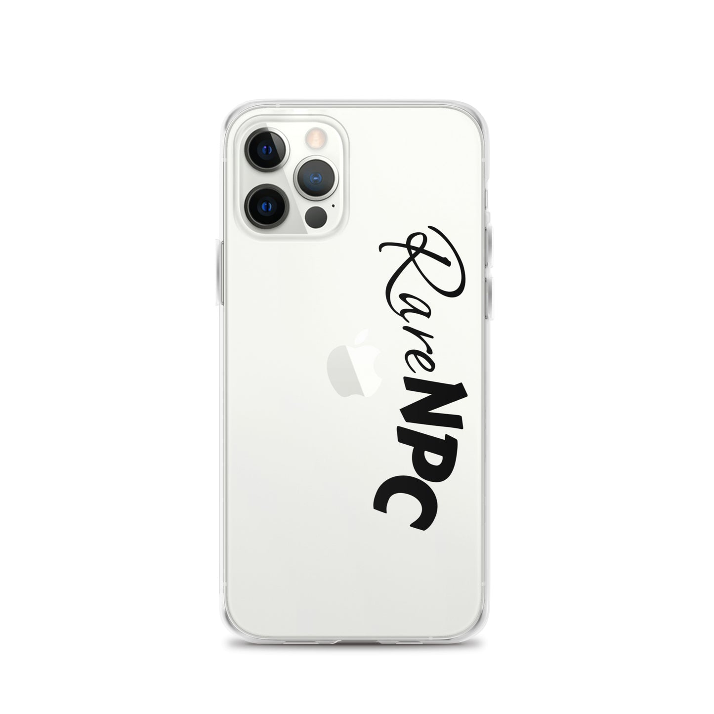 RareNPC iPhone Case - Clear - Black Text