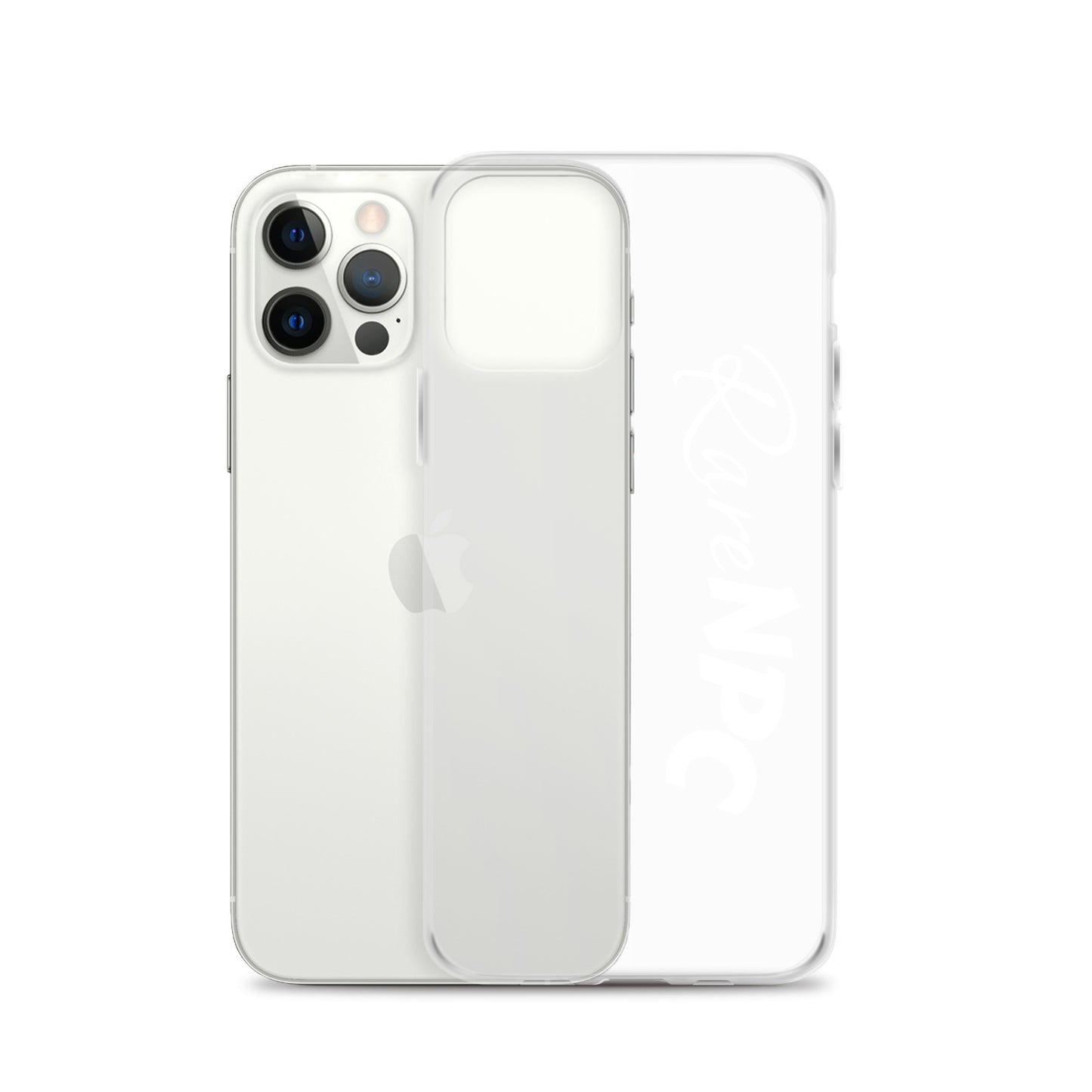 RareNPC iPhone Case - Clear - White Text