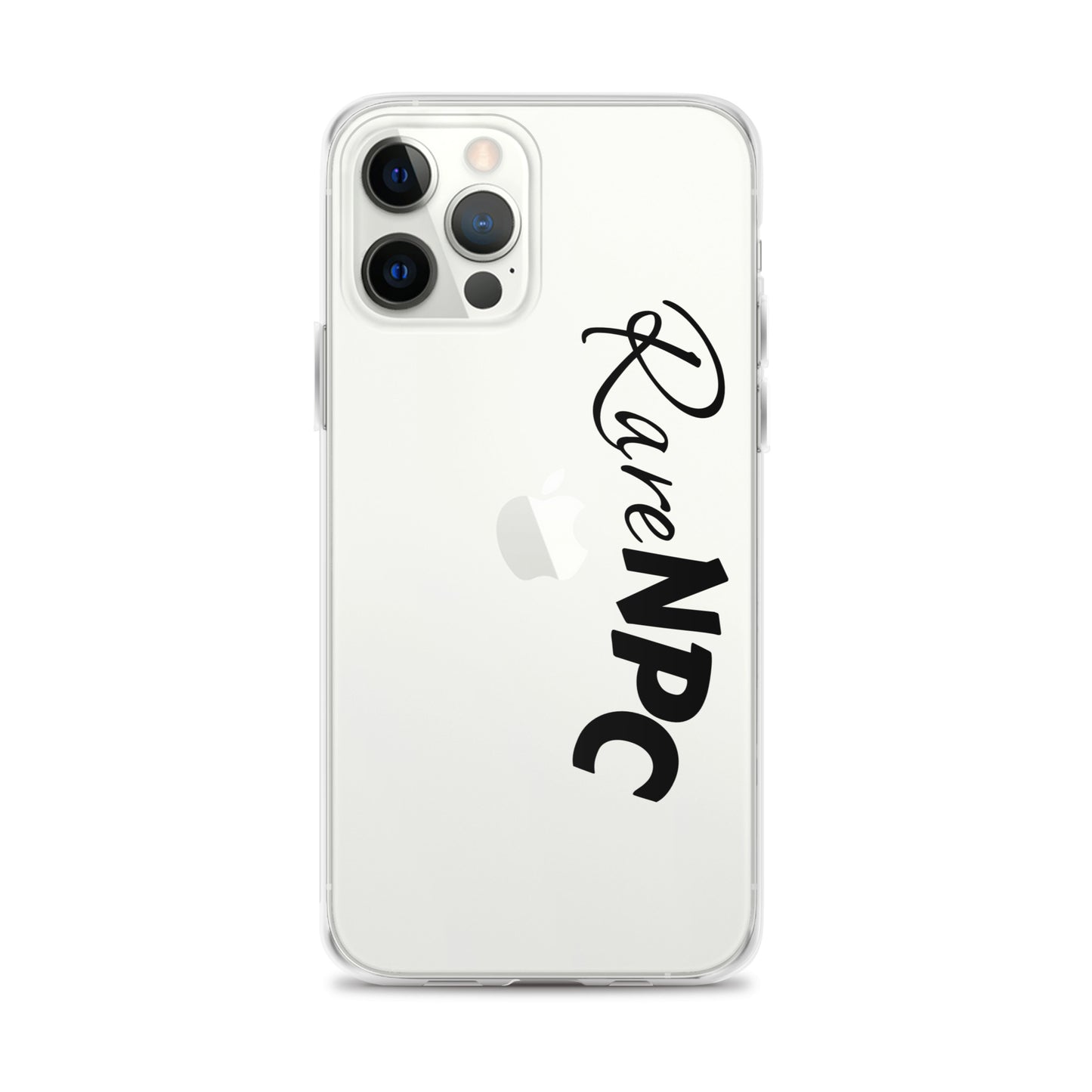 RareNPC iPhone Case - Clear - Black Text