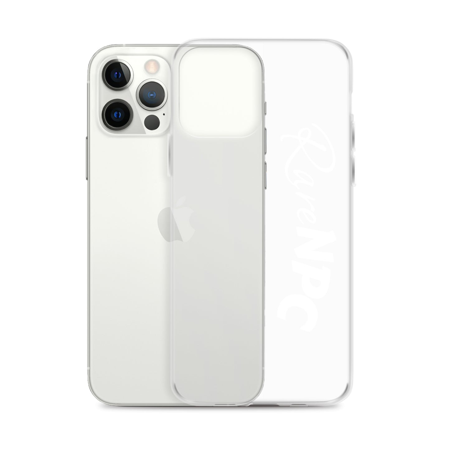 RareNPC iPhone Case - Clear - White Text