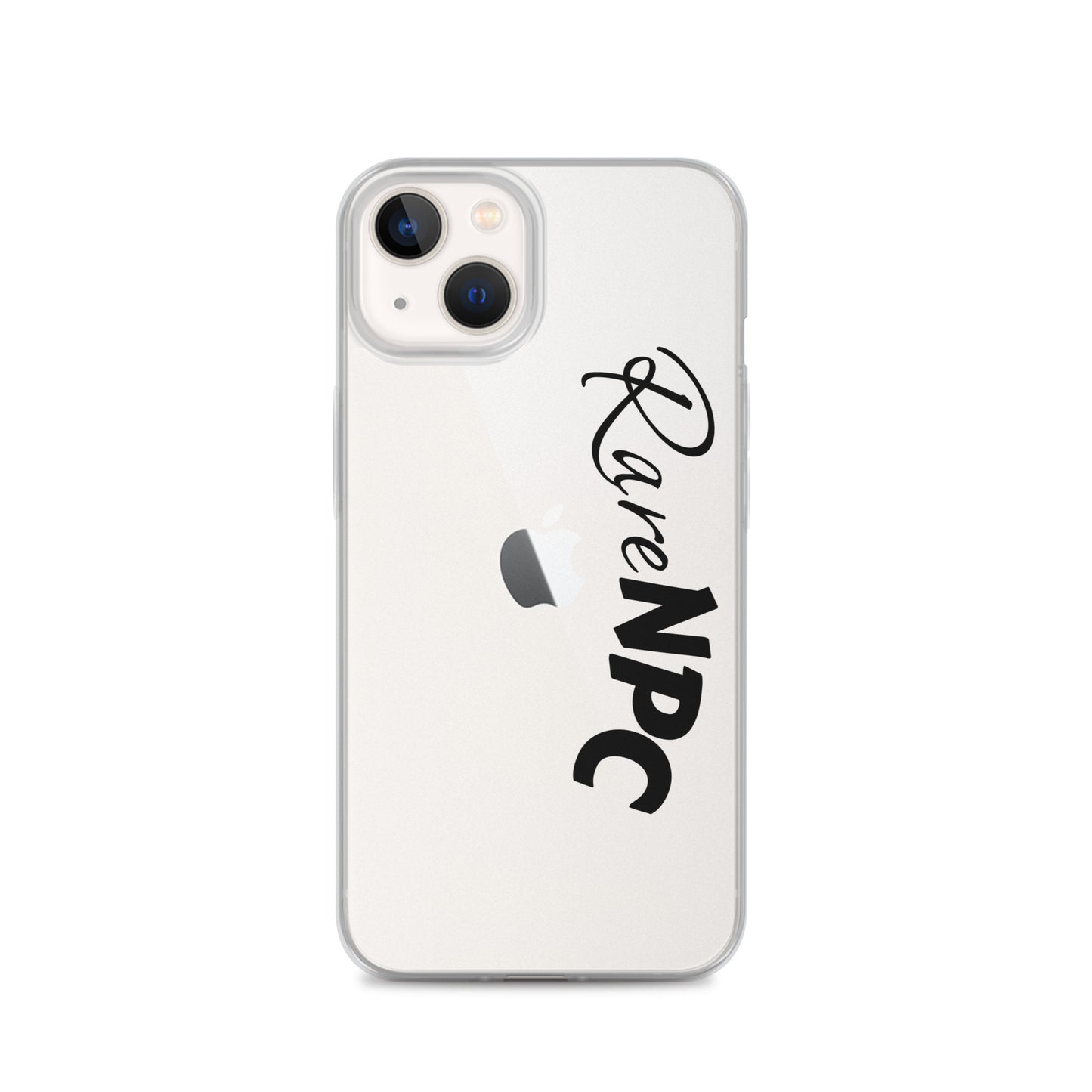 RareNPC iPhone Case - Clear - Black Text