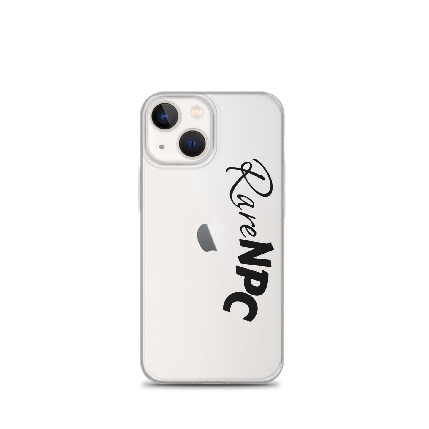 RareNPC iPhone Case - Clear - Black Text