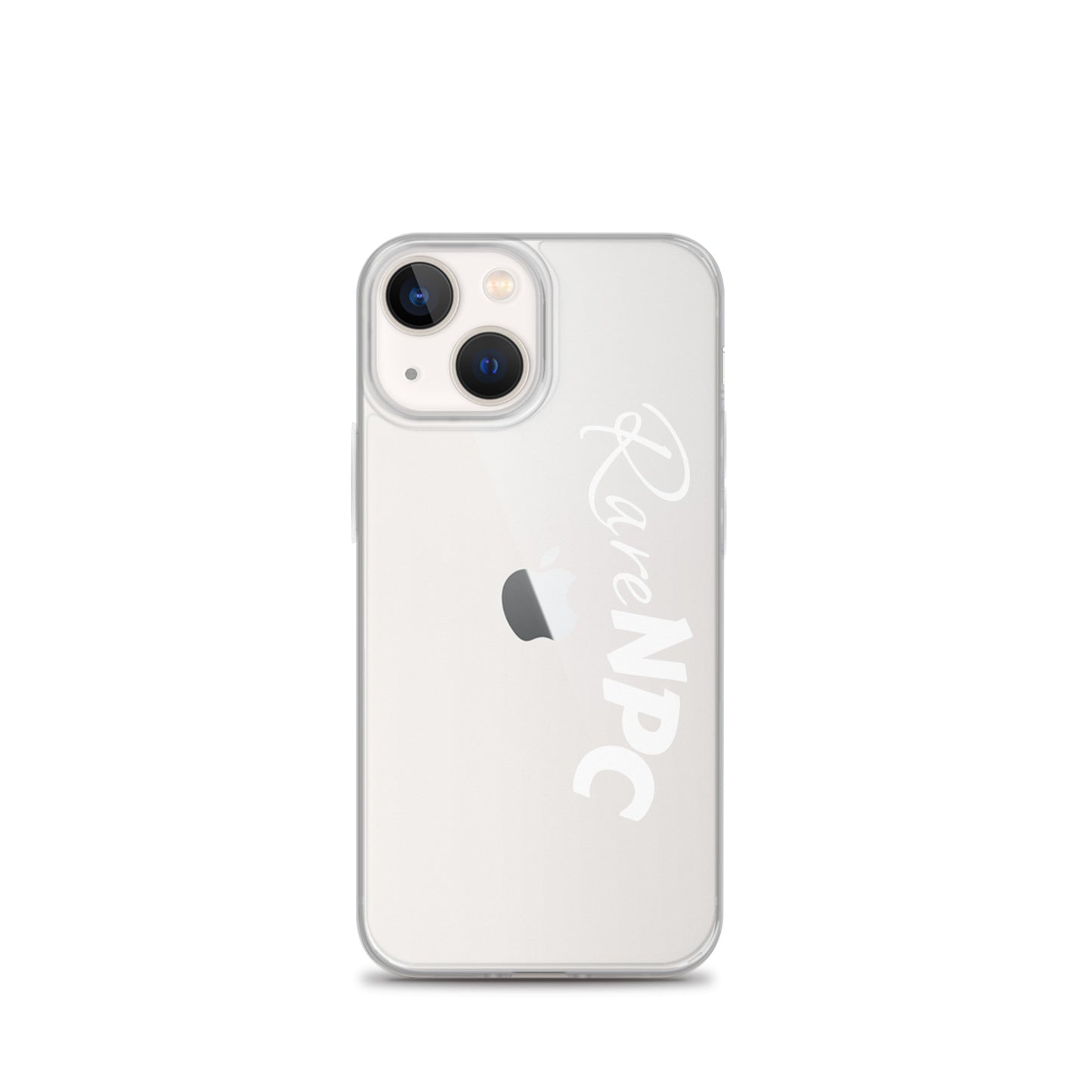 RareNPC iPhone Case - Clear - White Text