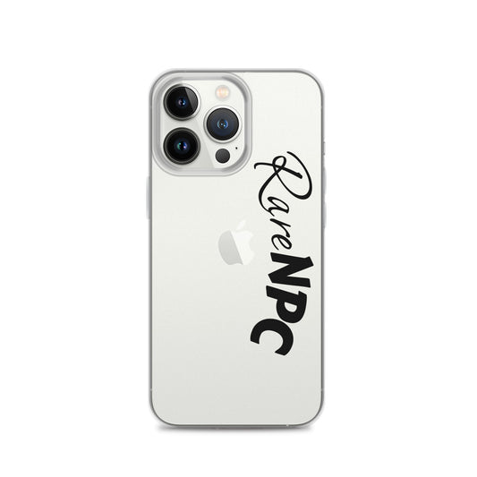 RareNPC iPhone Case - Clear - Black Text