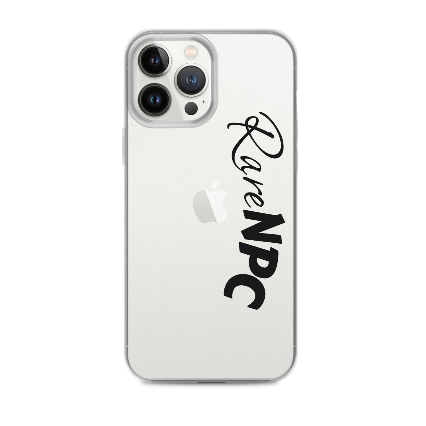 RareNPC iPhone Case - Clear - Black Text