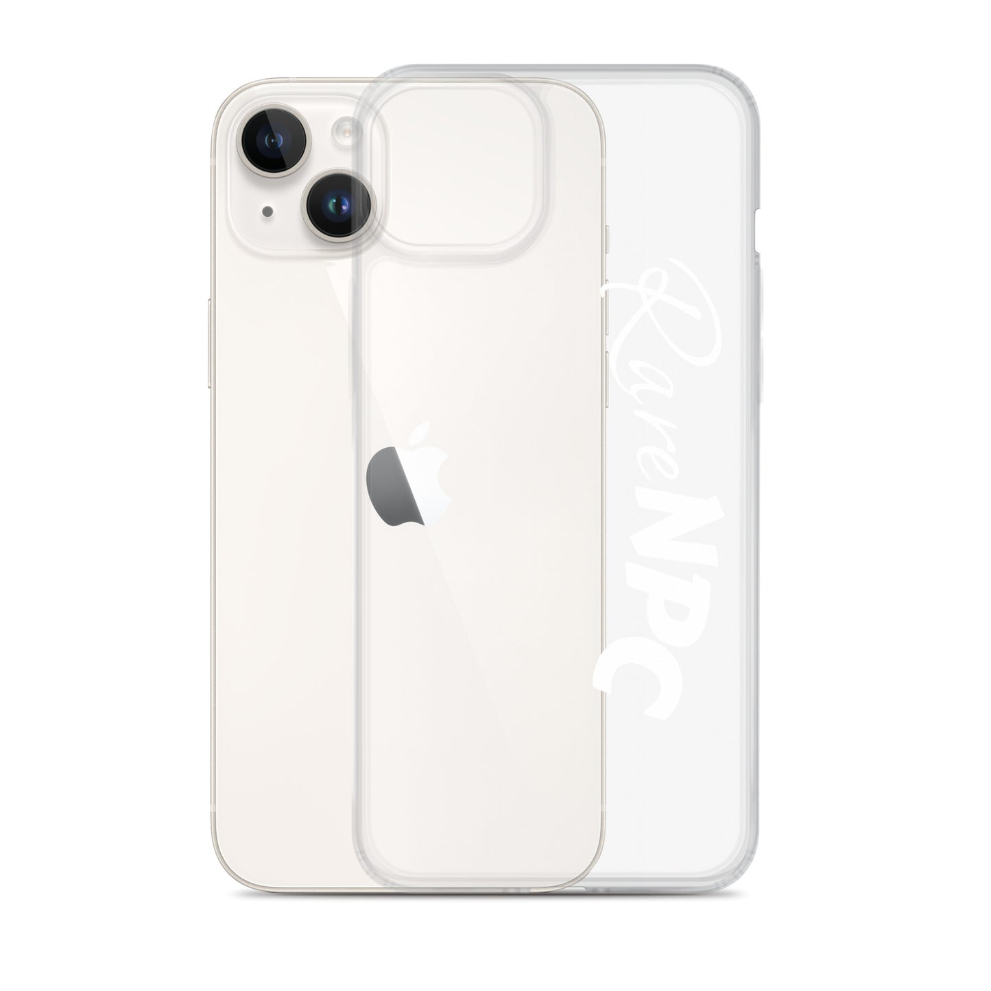 RareNPC iPhone Case - Clear - White Text