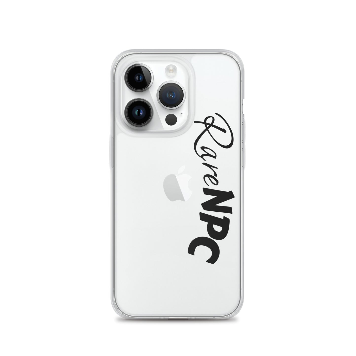 RareNPC iPhone Case - Clear - Black Text