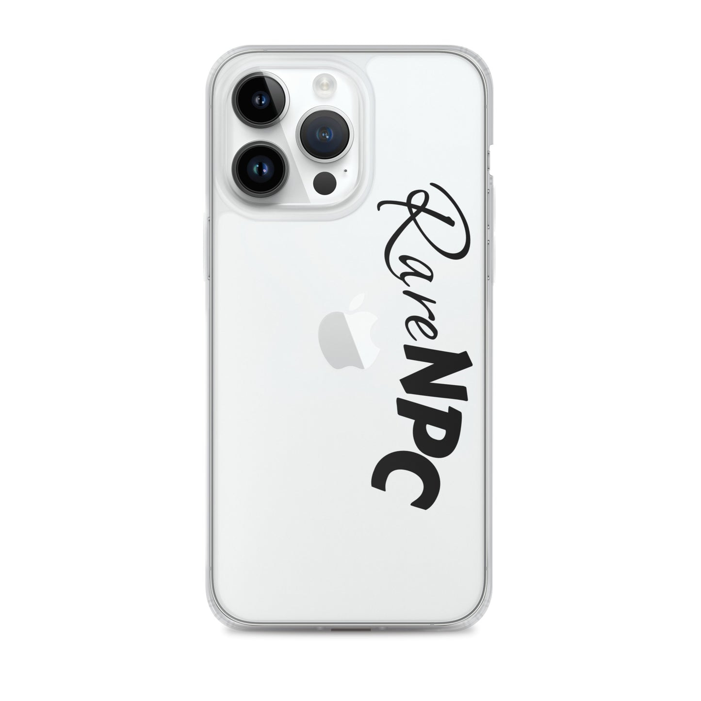 RareNPC iPhone Case - Clear - Black Text