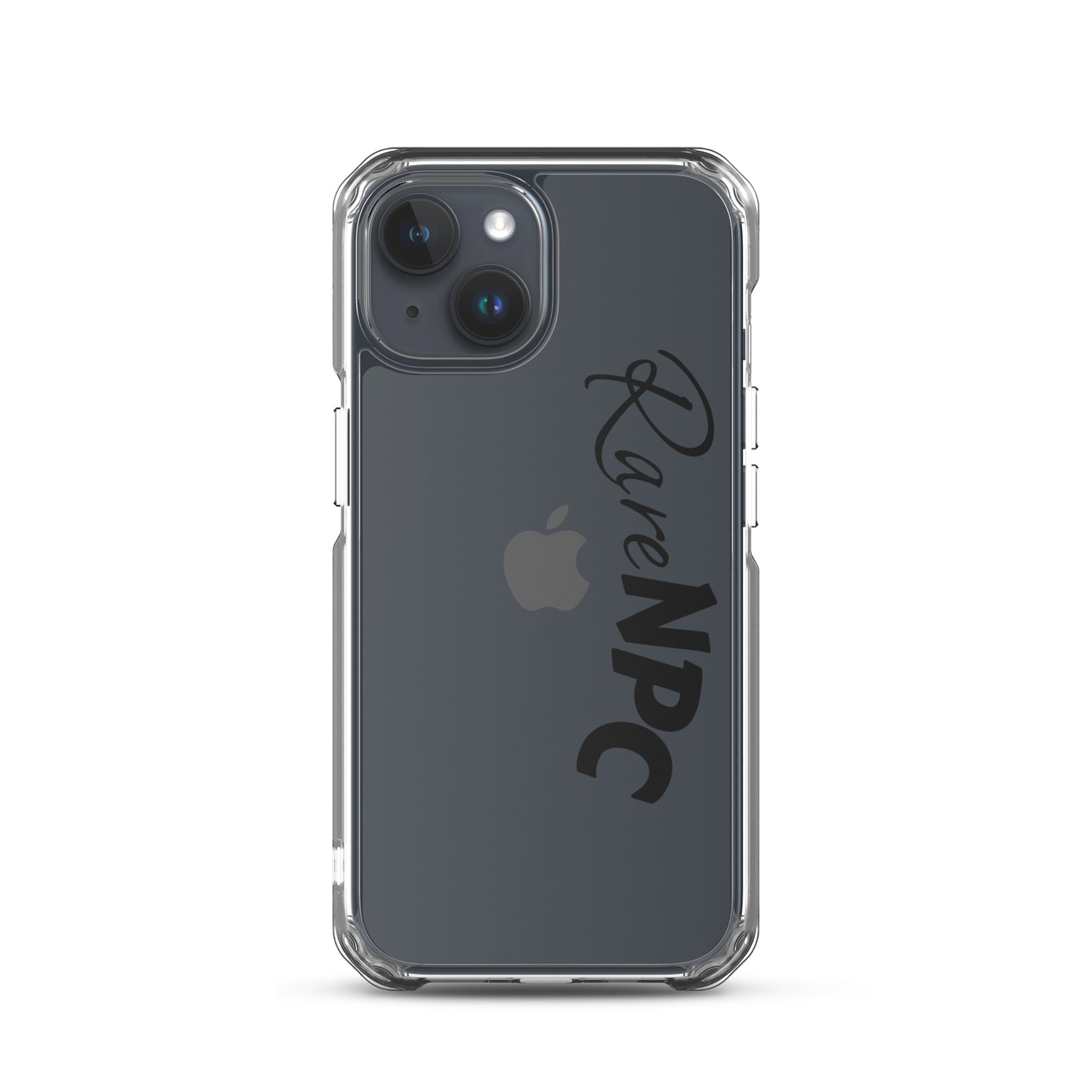 RareNPC iPhone Case - Clear - Black Text