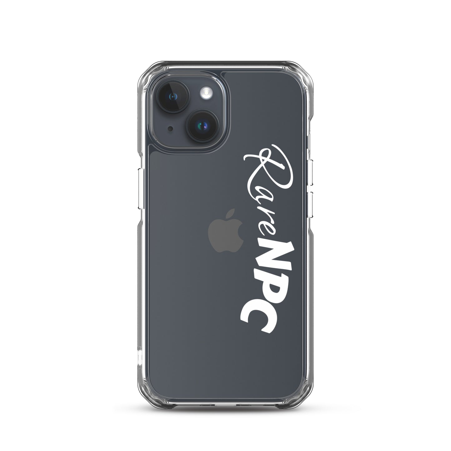 RareNPC iPhone Case - Clear - White Text