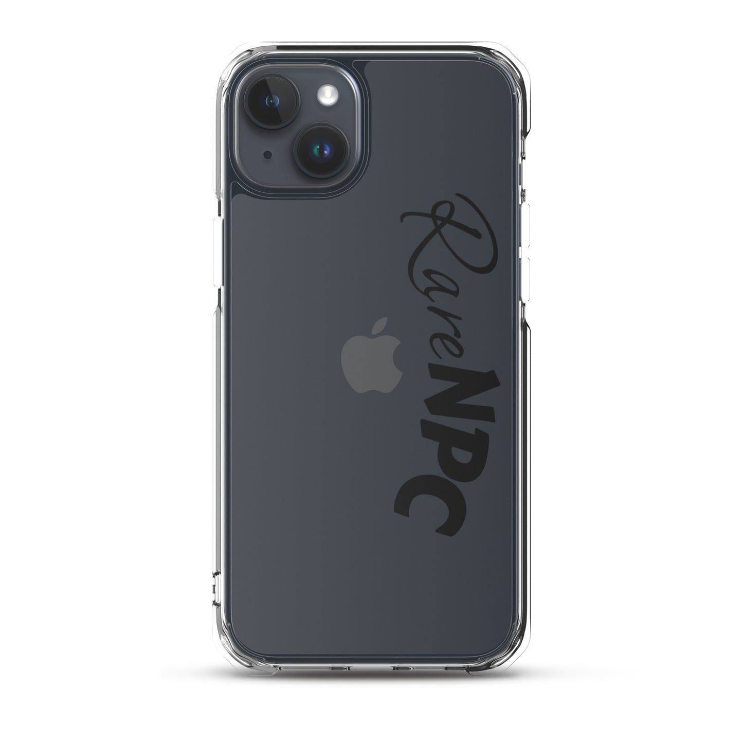 RareNPC iPhone Case - Clear - Black Text