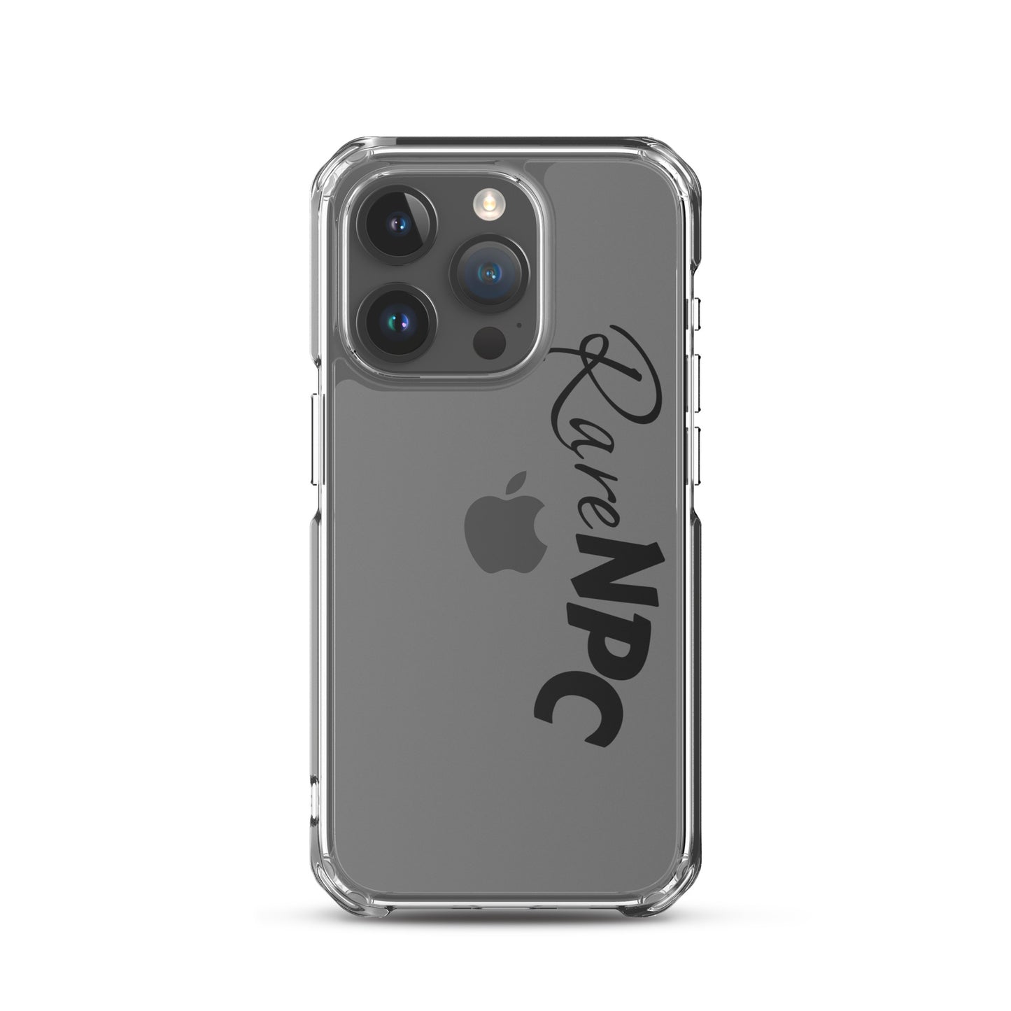 RareNPC iPhone Case - Clear - Black Text