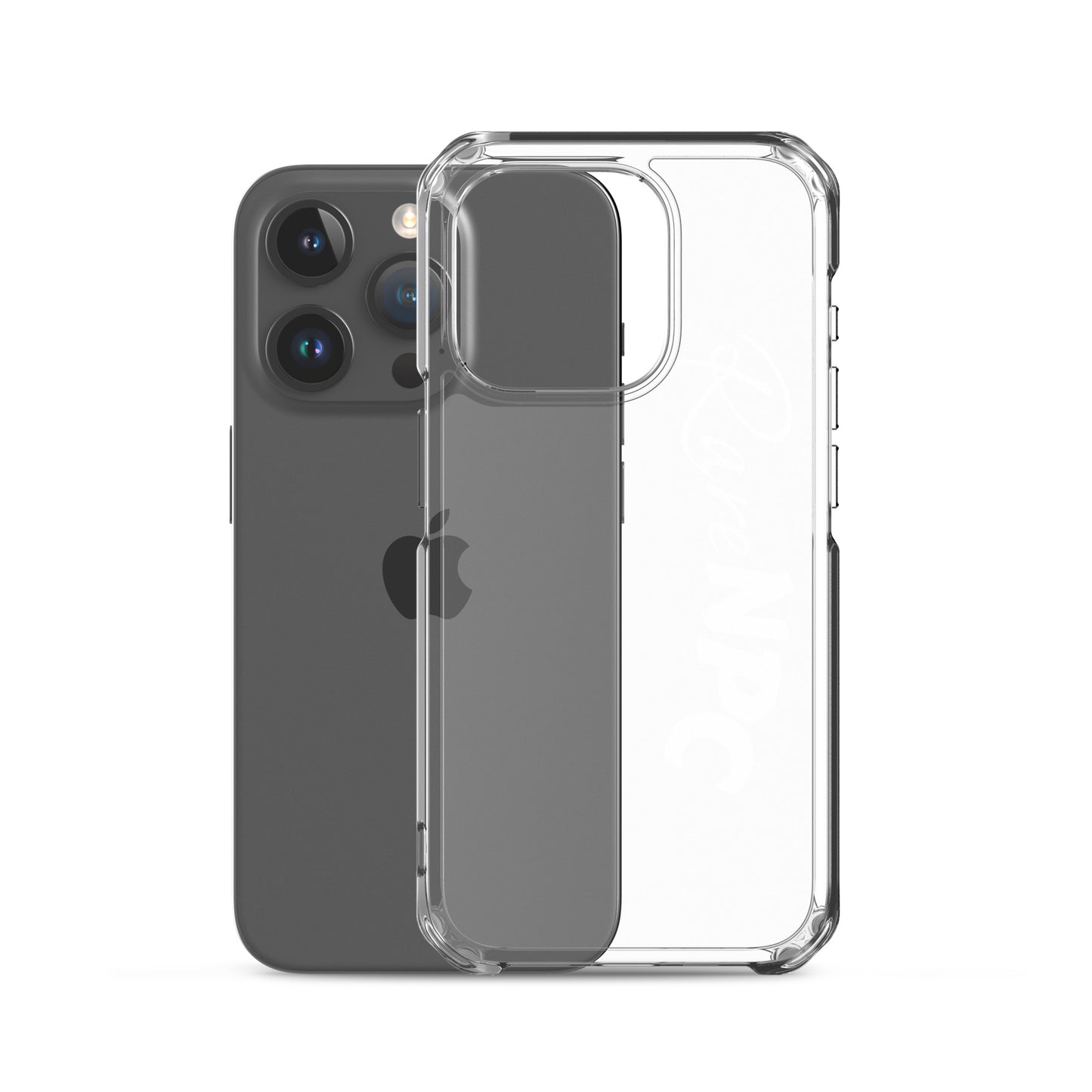 RareNPC iPhone Case - Clear - White Text