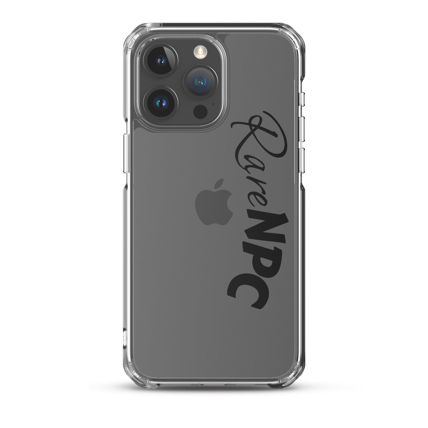 RareNPC iPhone Case - Clear - Black Text