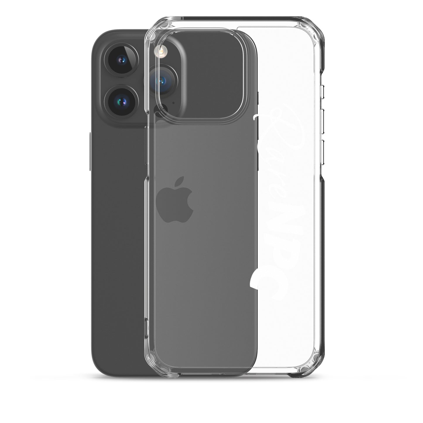 RareNPC iPhone Case - Clear - White Text