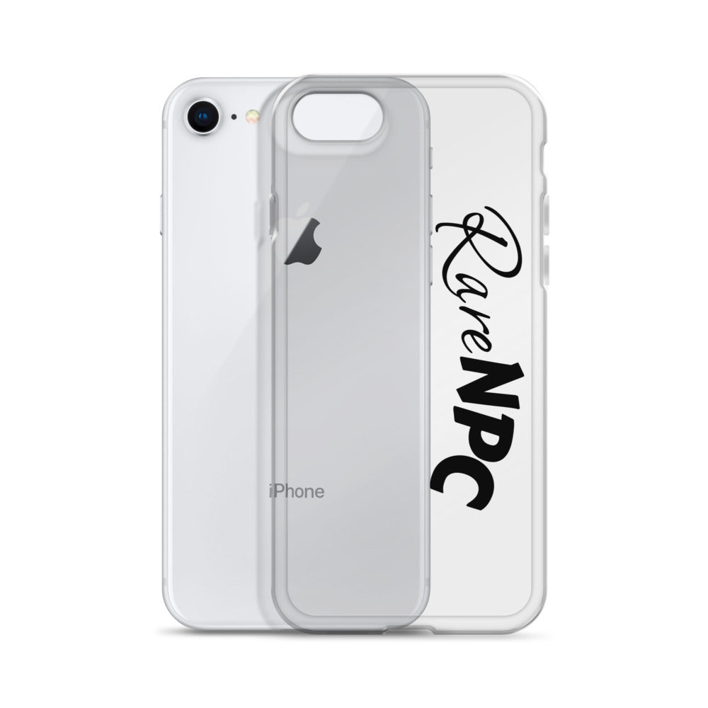 RareNPC iPhone Case - Clear - Black Text