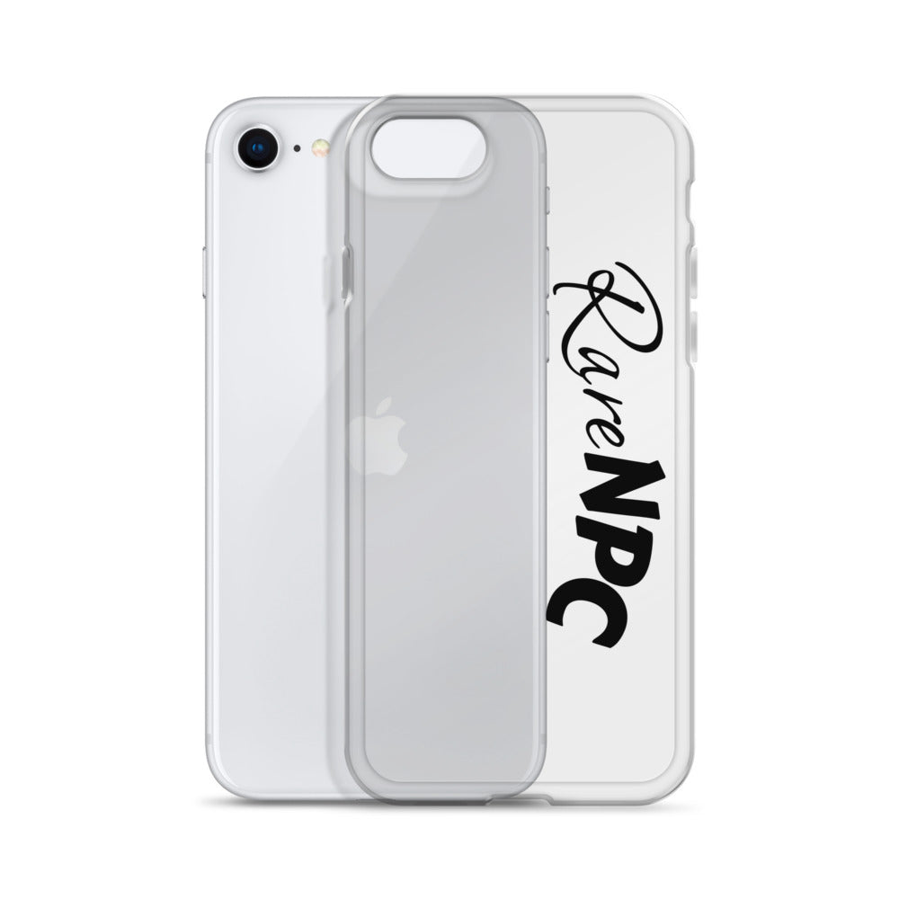 RareNPC iPhone Case - Clear - Black Text