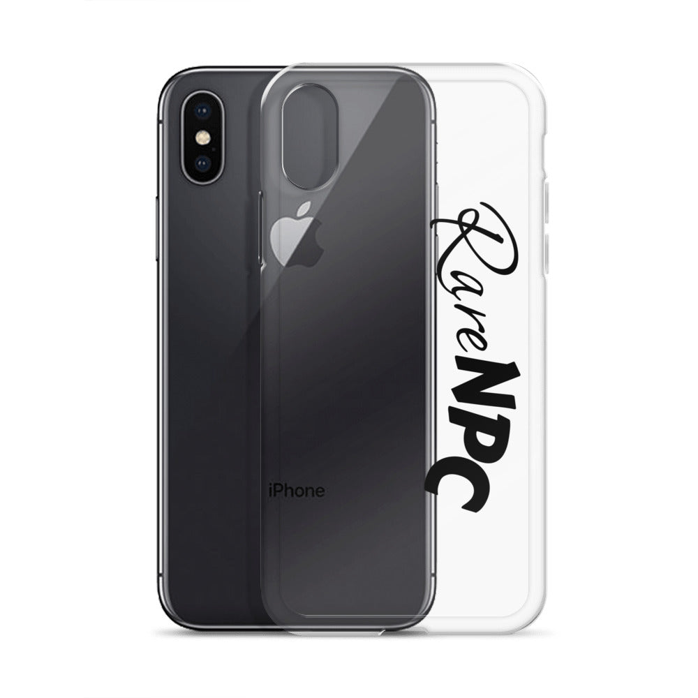 RareNPC iPhone Case - Clear - Black Text