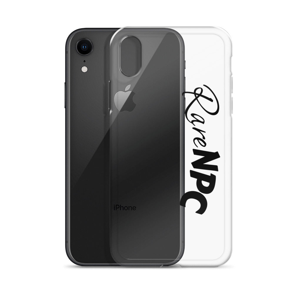 RareNPC iPhone Case - Clear - Black Text